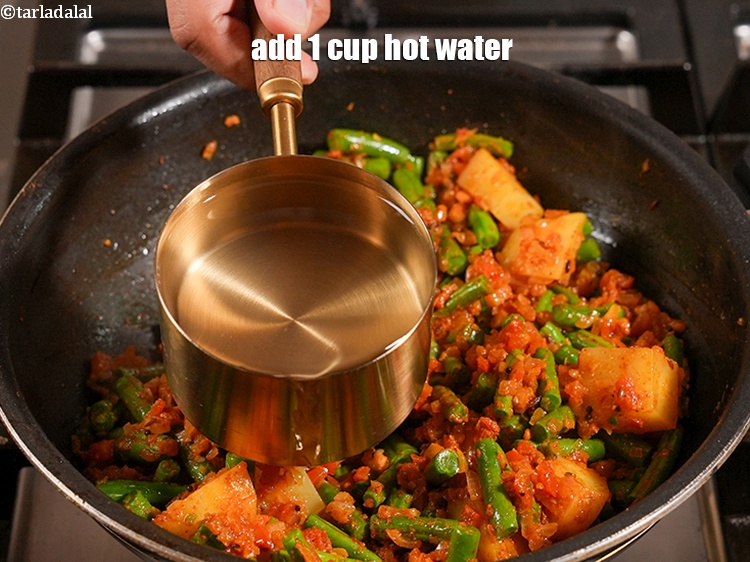 Step 23 – Add 1 cup hot water.