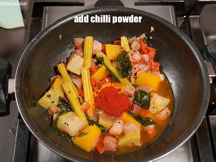 Step 23 – Add 1 tsp <a href="https://www.tarladalal.com/glossary-chilli-powder-red-chilli-powder-339i">chilli powder</a>.