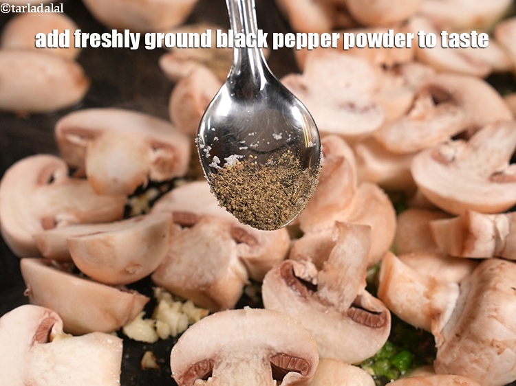 Step 23 – Add freshly ground black pepper powder to taste.