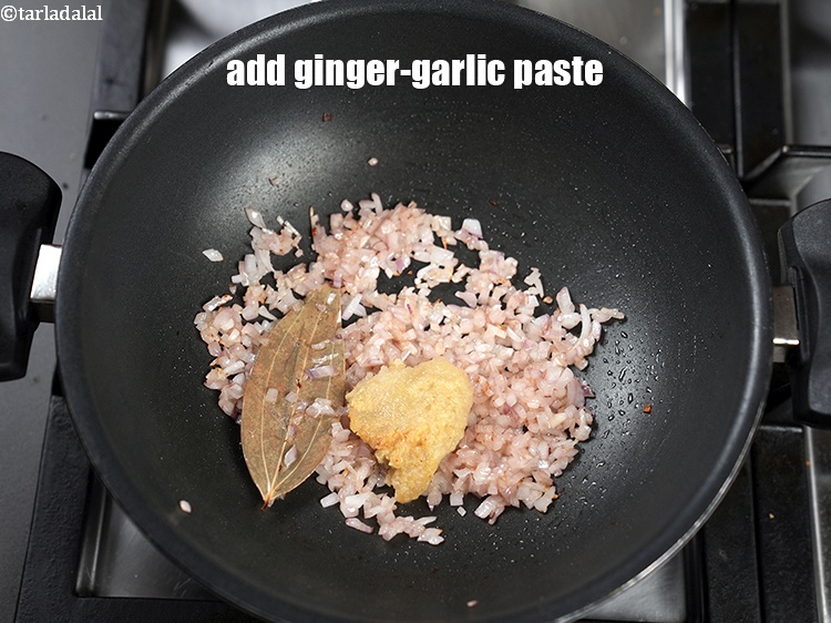 Step 23 – Add 1 tbsp&nbsp;<a href="https://www.tarladalal.com/glossary-ginger-garlic-paste-adrak-lehsun-ki-pate-adrak-lahsun-ki-paste-939i">ginger-garlic (adrak-lehsun) paste</a>.