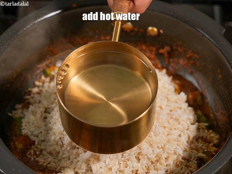 Step 23 – Add 2 cups of hot water.