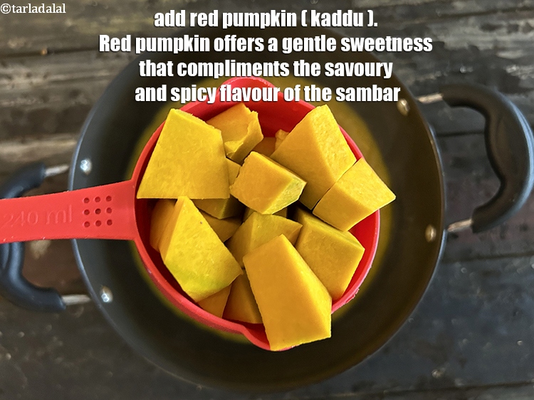 Step 24 – <html><head></head><body><p>Add&nbsp;1 cup&nbsp;<a href="glossary-red-pumpkin-cubes-1530i">red pumpkin (bhopla / kaddu) cubes</a>.&nbsp;red pumpkin offers a gentle sweetness that complements …