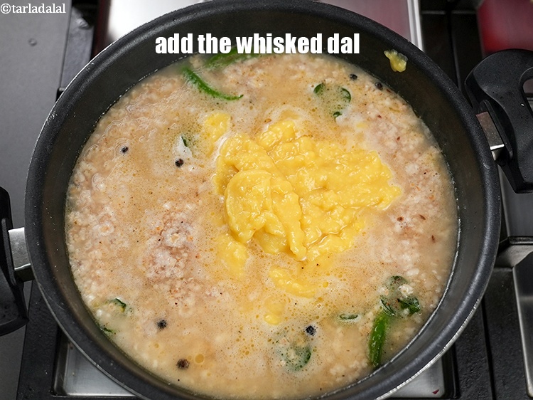 Step 23 – Add the whisked dal.