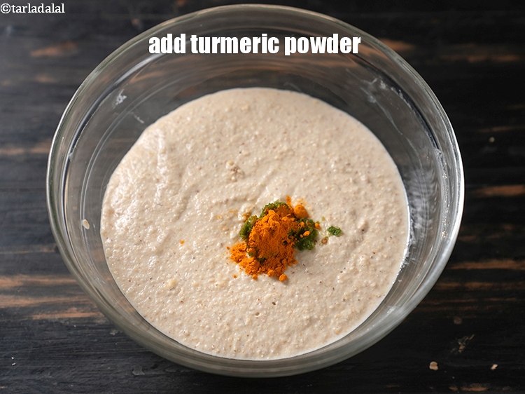 Step 23 – Add &frac14; tsp turmeric powder.