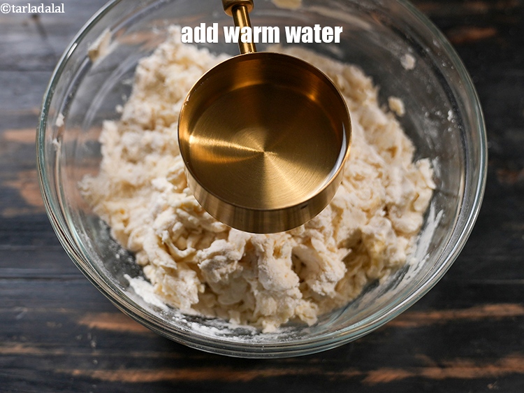 Step 23 – Add &frac12; cup warm water.