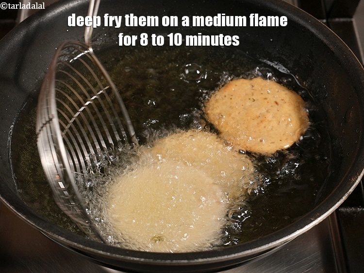 Step 23 – Deep fry them on a medium flame for 8 to 10 minutes.
