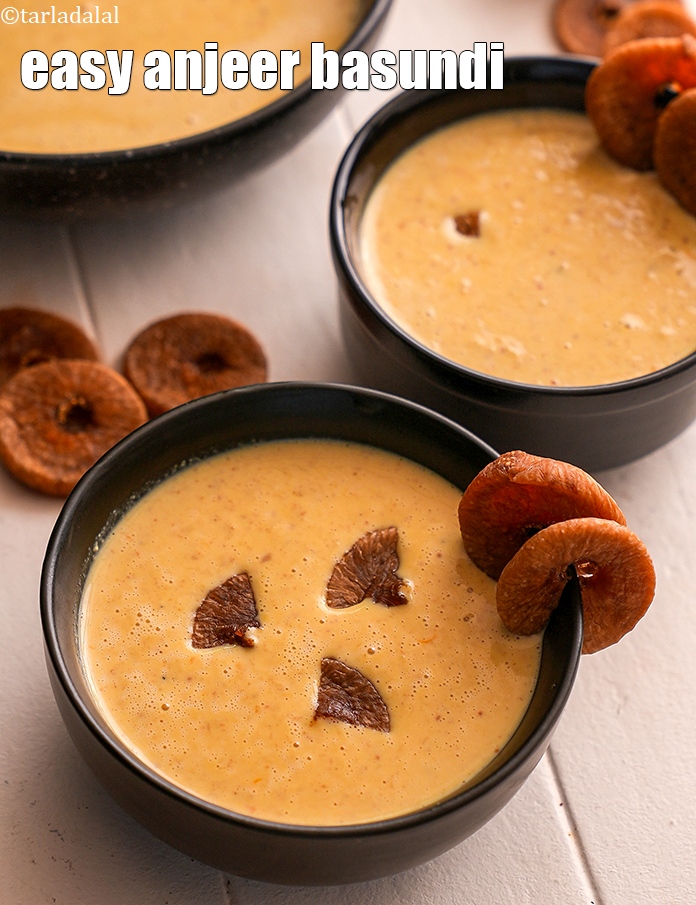 Step 23 – Serve <strong>anjeer basundi recipe | easy anjeer basundi | dried figs basundi |&nbsp;</strong>chilled.