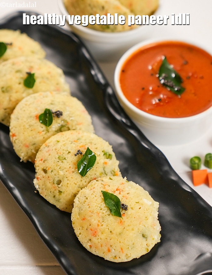 Step 23 – Serve <strong>paneer vegetable idli recipe&nbsp;|&nbsp;healthy vegetable paneer idli&nbsp;|&nbsp;instant paneer idli&nbsp;|</strong> immediately with <a href="https://www.tarladalal.com/sambhar-3578r">sambhar</a> and …