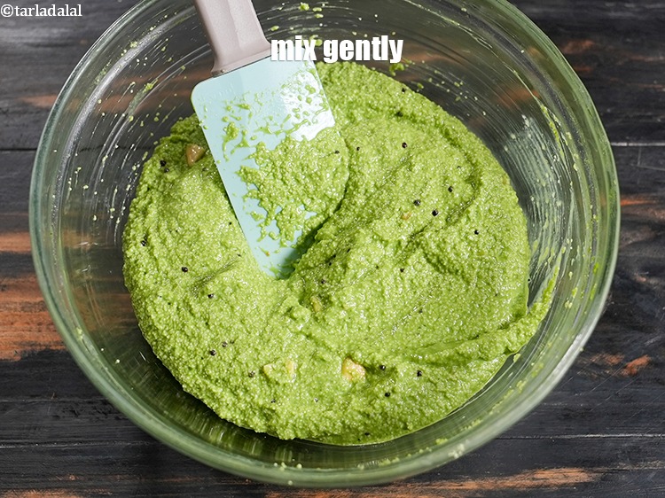 Step 23 – When the bubbles form, mix gently.