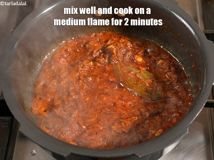 Step 23 – Mix well and cook on a medium flame for 2 minutes, while stirring occasionally.