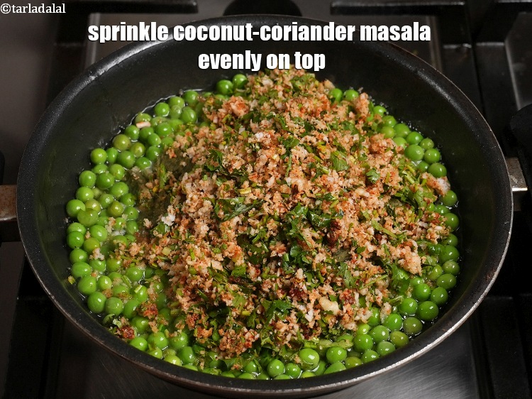 Step 24 – Sprinkle coconut-coriander masala evenly on top.