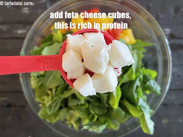 Step 27 – Add 2&nbsp;tbsp&nbsp;feta cheese cubes.