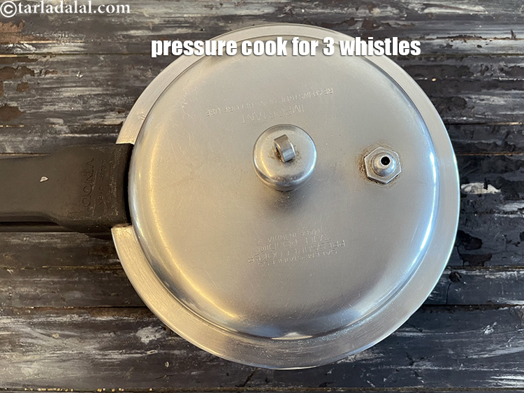 Step 31 – Pressure cook for 3 whistles.