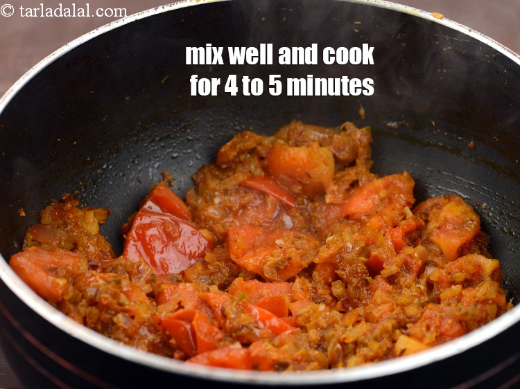 Step 28 – Mix well and cook on a medium flame for 4 to 5 minutes.