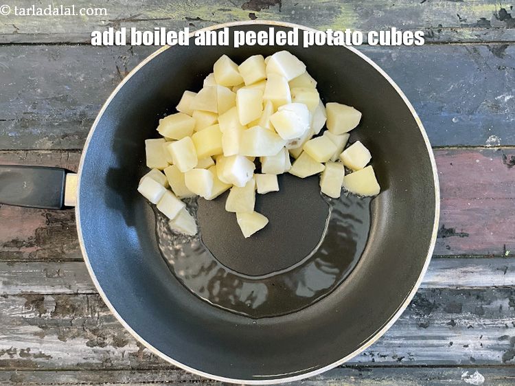 Step 23 – Add&nbsp;<meta charset="UTF-8" />2 cups&nbsp;<a href="glossary-boiled-potato-cubes-2312i">boiled and peeled potato cubes</a>.<u><em> See above on step by step …