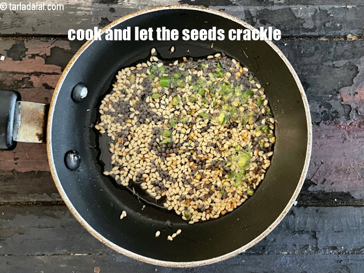 Step 23 – Let the seeds crackle.&nbsp;