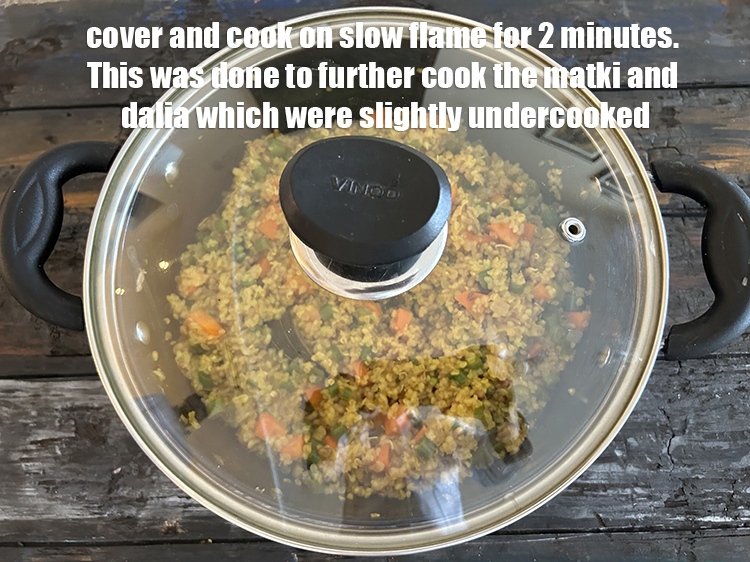 Step 26 – Cover and cook on slow flame for 2 minutes. This was done to further cook …