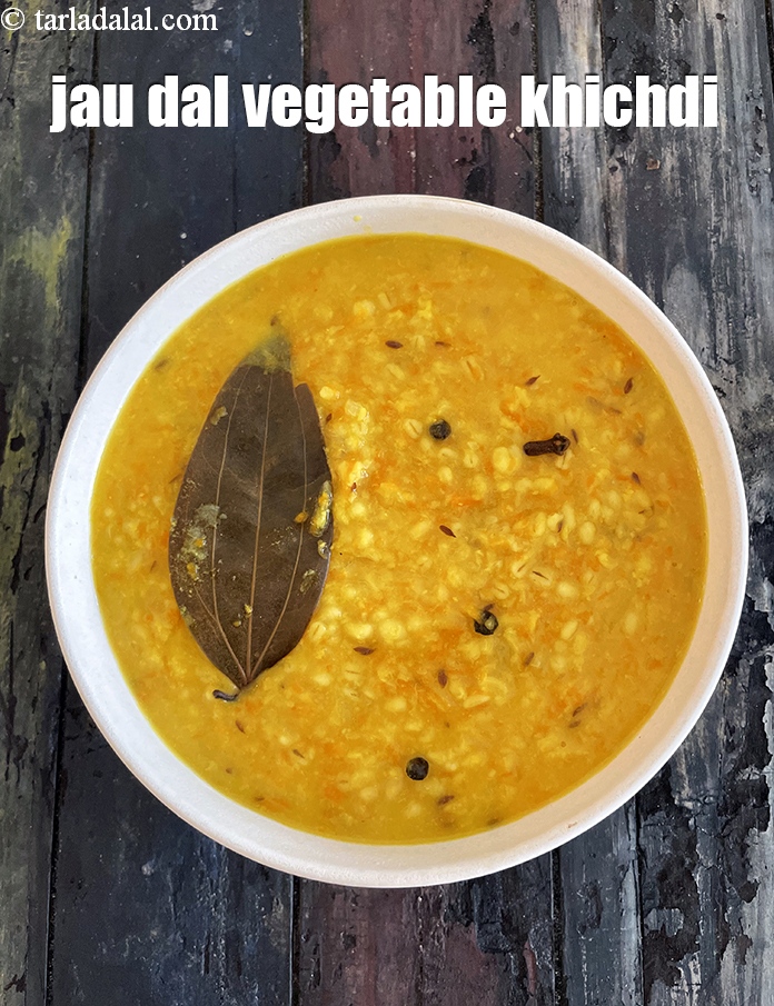Step 32 – Serve <meta charset="UTF-8" /><strong>barley moong dal vegetable&nbsp;khichdi | jau dal vegetable khichdi | healthy barley …