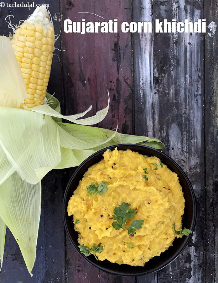 Step 26 – Serve <strong>makai ni khichdi | Gujarati corn khichdi |&nbsp;sweet corn khichdi |&nbsp;</strong>mmediately.