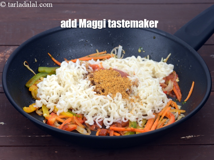 Step 23 – Add 2 packets&nbsp;<a href="https://www.tarladalal.com/glossary-maggi-tastemaker-1627i">maggi tastemaker</a>.&nbsp;