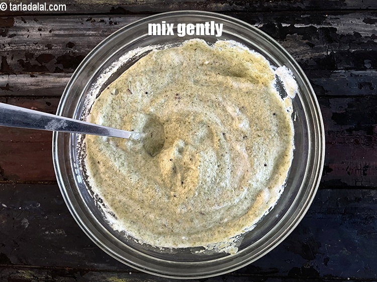 Step 32 – When the bubbles form mix gently.