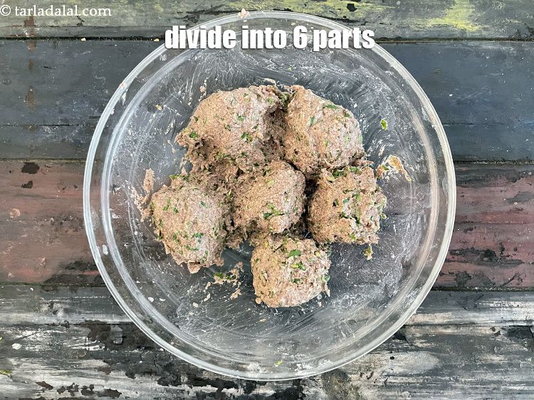 Step 15 – Divide into 6 portions and keep aside.