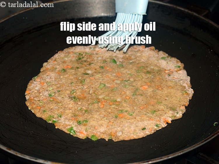 Step 23 – Flip the side and apply oil evenly using a brush.