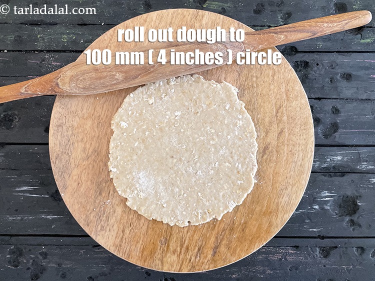 Step 25 – Roll out one portion of the dough into a 100 mm. (4&quot;) diameter circle using …