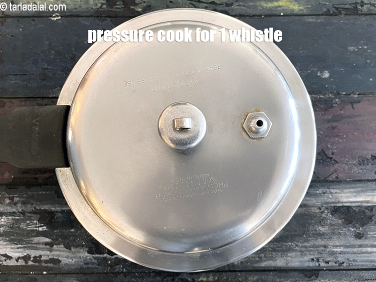 Step 26 – Pressure cook for 1 whistle.
