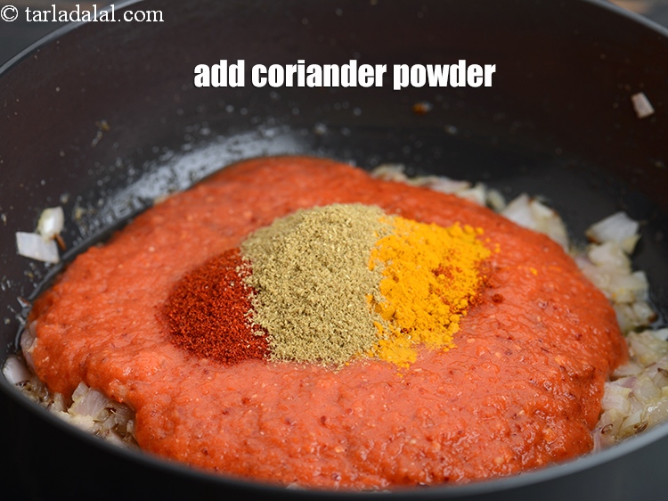 Step 24 – Add 1 tsp <a href="https://tarladalal.com/glossary-coriander-powder-dhania-powder-370i">coriander (dhania) powder</a>.