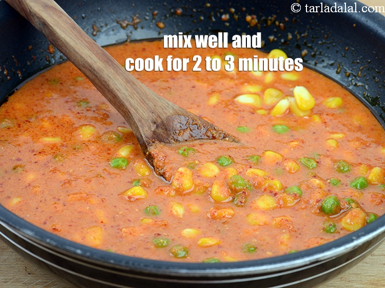 Step 24 – Mix well and cook on a medium flame for 2 to 3 minutes, while stirring …