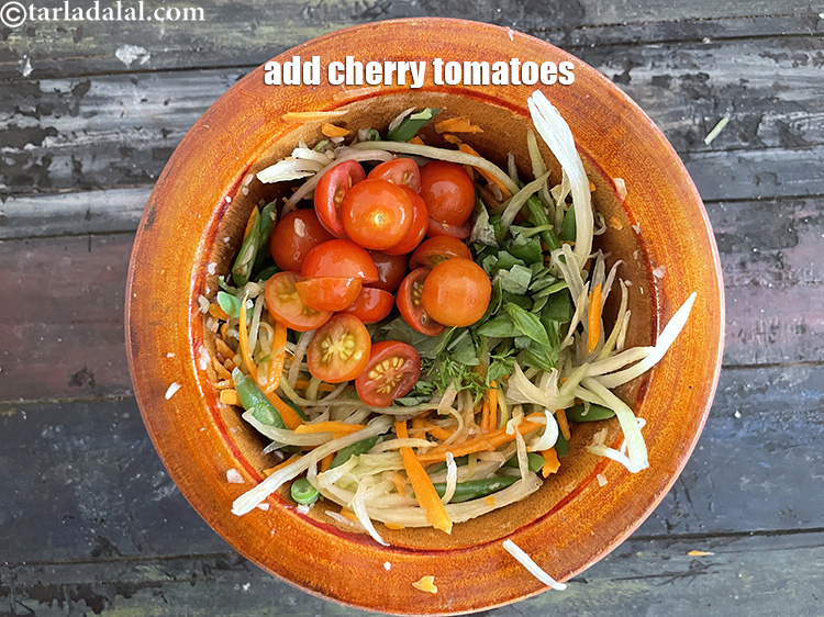 Step 37 – Add&nbsp;<meta charset="UTF-8" />1/2 cup&nbsp;<a href="glossary-cherry-tomato-halves-2464i">cherry tomato halves</a>.