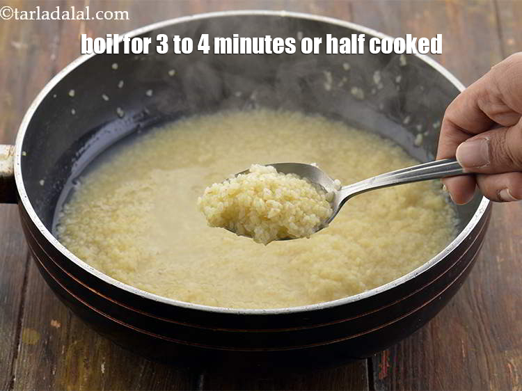 Step 7 – <meta charset="UTF-8" />Let the Dalia boil for about 3 to 4 minutes till it is …