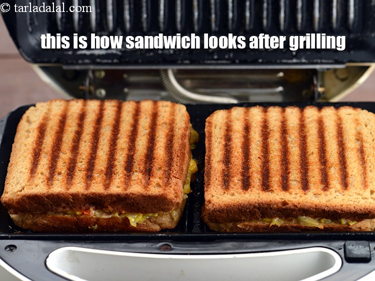 Step 23 – This is how the sandwich looks after grilling.