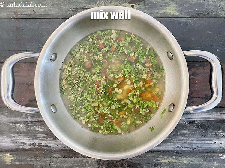 Step 22 – <p>&nbsp;Mix the&nbsp;<strong>mixed vegetable clear soup recipe | veg clear soup | healthy Indian veg clear …