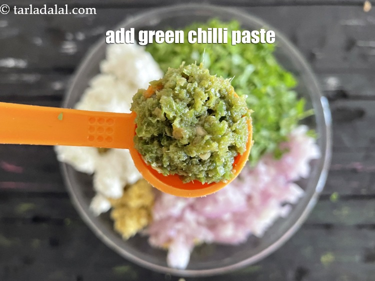Step 24 – Add&nbsp;<meta charset="UTF-8" />2 tsp&nbsp;<a href="glossary-green-chilli-paste-hari-mirch-ki-paste-mirchi-paste-333i">green chilli paste</a>.