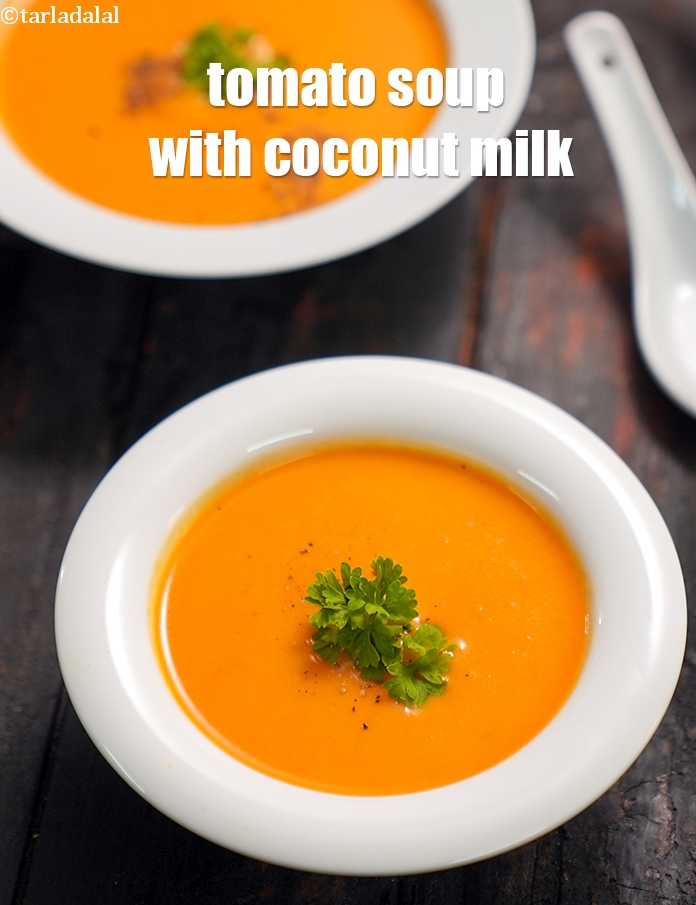Step 23 – Serve <strong>tomato and coconut milk soup | tomato soup with coconut milk | healthy Indian …