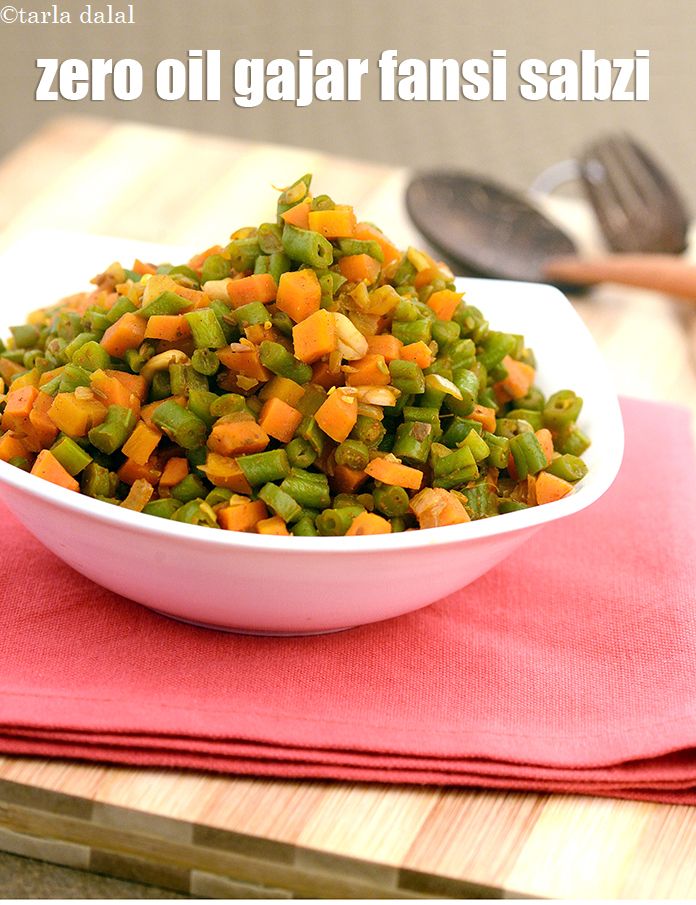 Step 27 – Making zero oil gajar fansi sabzi.&nbsp;<meta charset="UTF-8" /> <ol> <li>Heat a non-stick kadhai on a …