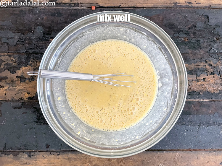 Step 17 – The batter should be lump free. Use a whisk if necessary.