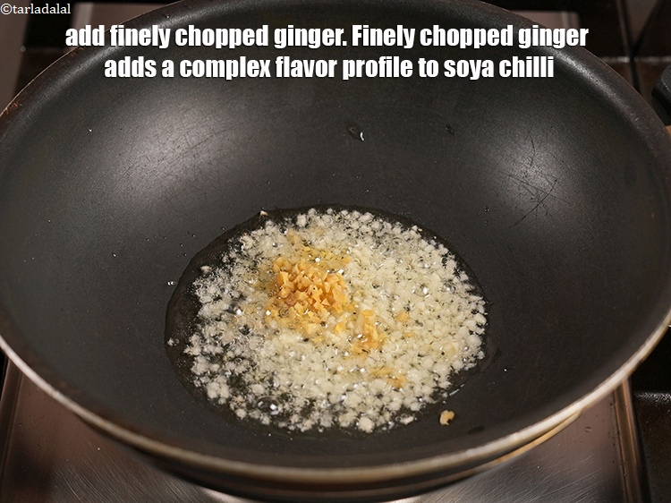 Step 24 – Add 2 tsp finely <a href="https://www.tarladalal.com/glossary-chopped-ginger-786i">chopped ginger (adrak)</a>. Finely chopped ginger adds a complex flavor …