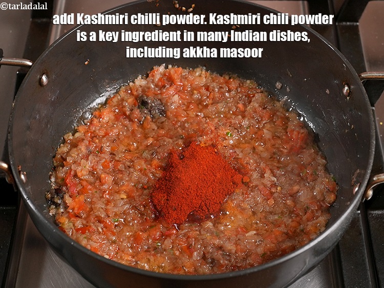 Step 24 – Add &frac12; tbsp Kashmiri chilli powder.&nbsp;<strong>Kashmiri chili powder</strong> is a key ingredient in many Indian …