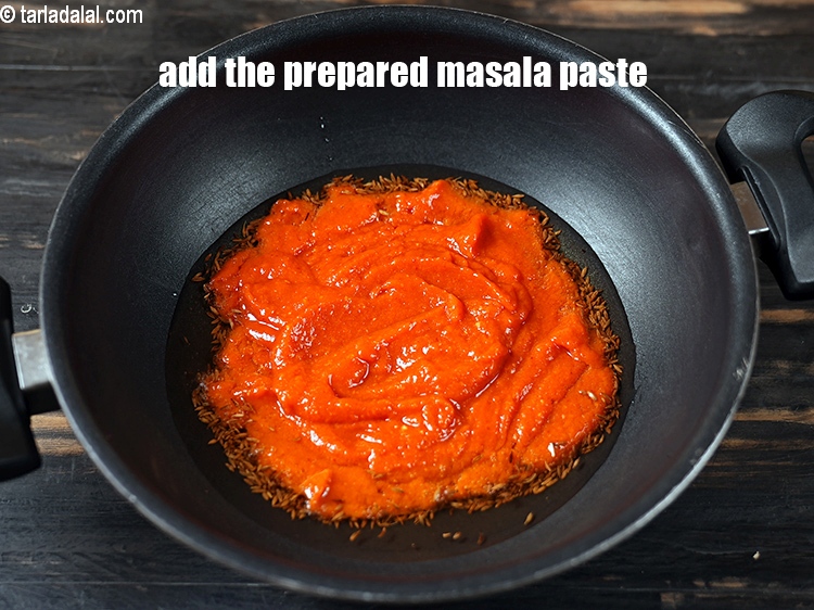 Step 24 – Add the prepared masala paste.
