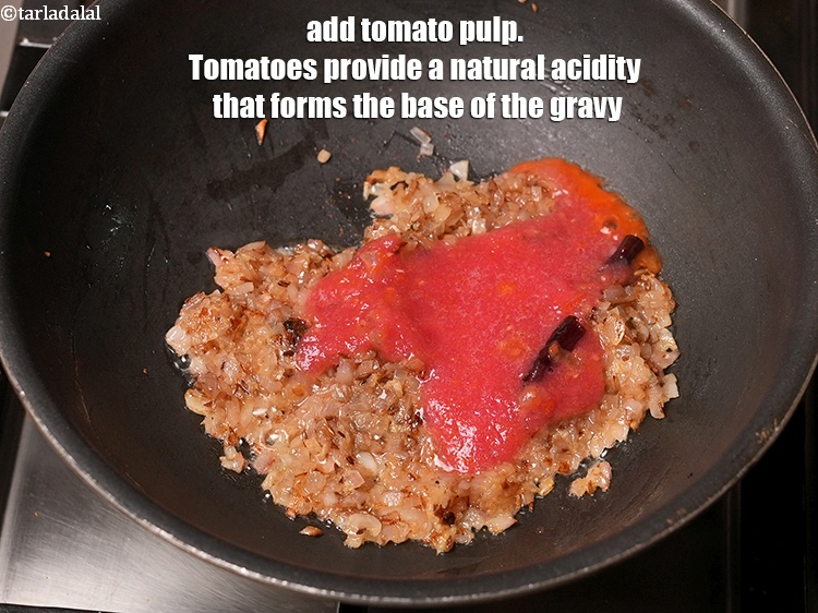 Step 24 – Add &frac14; cup tomato pulp. Tomatoes provide a natural acidity that forms the base of …