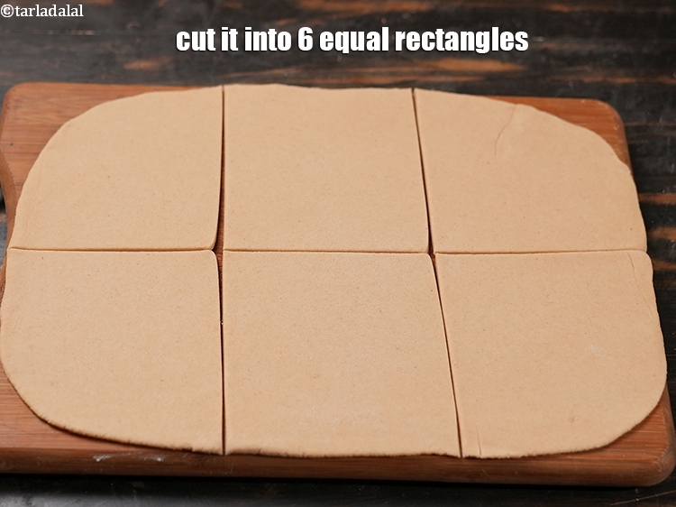 Step 24 – Cut it into 6 equal rectangles.