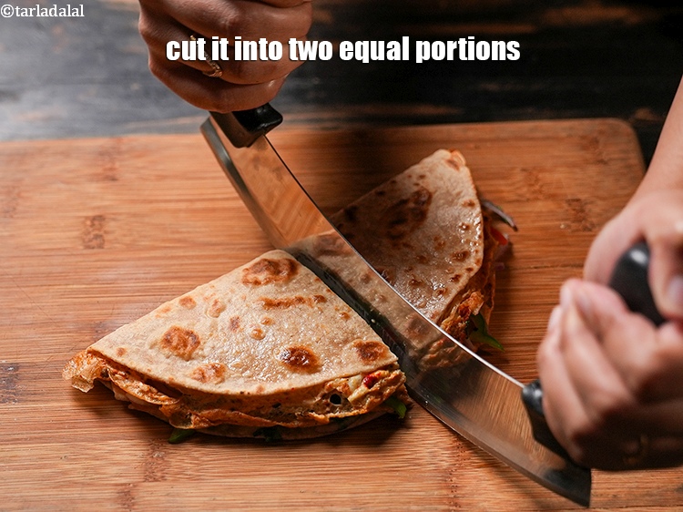 Step 24 – Cut it into two equal portions.