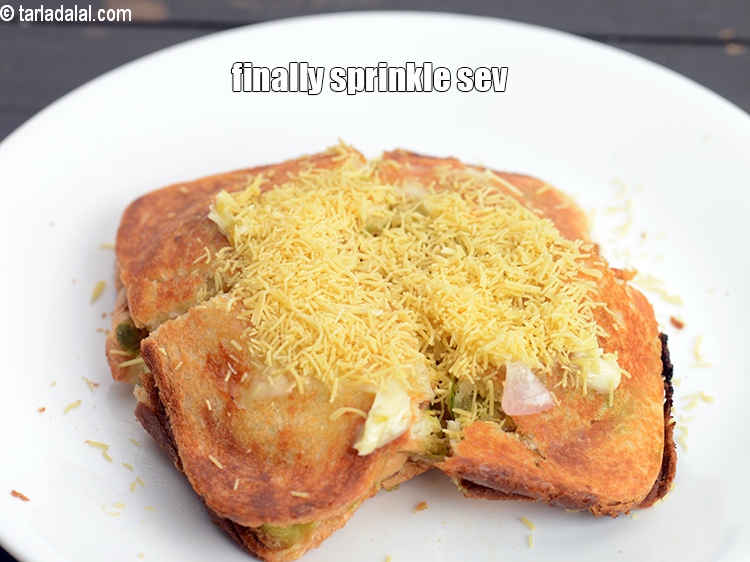 Step 24 – Finally sprinkle 1 tbsp sev over it.