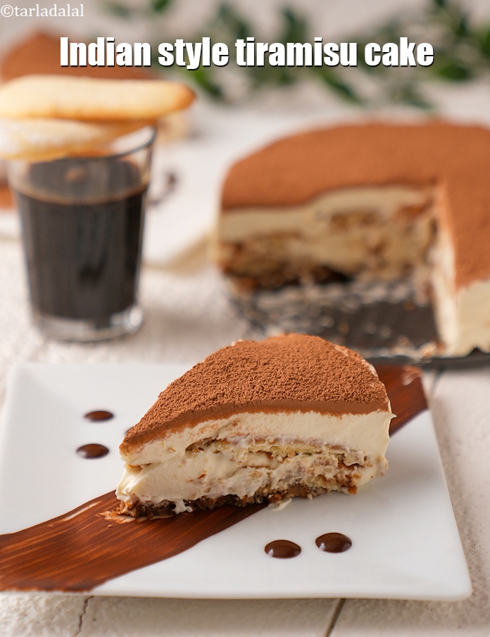 Step 23 – <p>Cut and serve <strong>eggless tiramisu cake recipe | Indian style tiramisu cake | no bake …