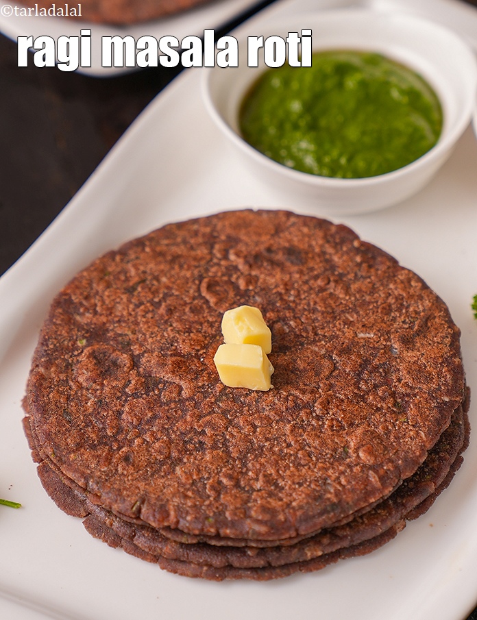 Step 26 – Serve <strong>nachni onion roti | ragi masala roti | healthy&nbsp;nachni onion paratha&nbsp;|</strong>&nbsp; <strong>gluten free paratha …