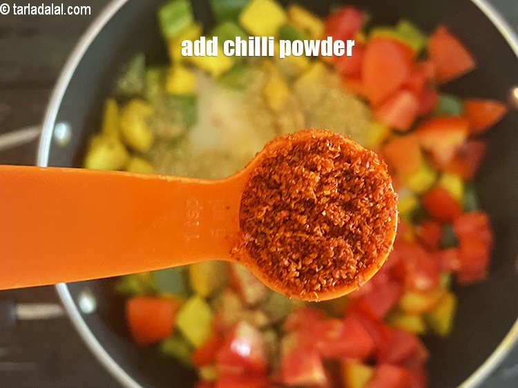 Step 26 – Add&nbsp;<meta charset="UTF-8" />2 tsp&nbsp;<a href="glossary-chilli-powder-red-chilli-powder-339i">chilli powder</a>.