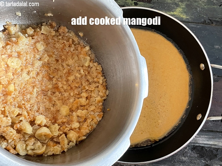 Step 26 – Add&nbsp;cooked mangodi.